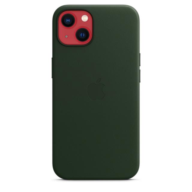 Калъф Apple iPhone 13 Leather Case with MagSafe - Sequoia Green