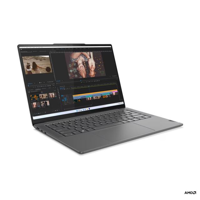 Лаптоп Lenovo Yoga Pro 7 14ARP8, 14.5" (36.83 cm), WQXGA, AMD Ryzen 7 7735HS (3.2/4.7GHz, 16M), AMD Radeon 680M, 16GB, 1TB SSD, 