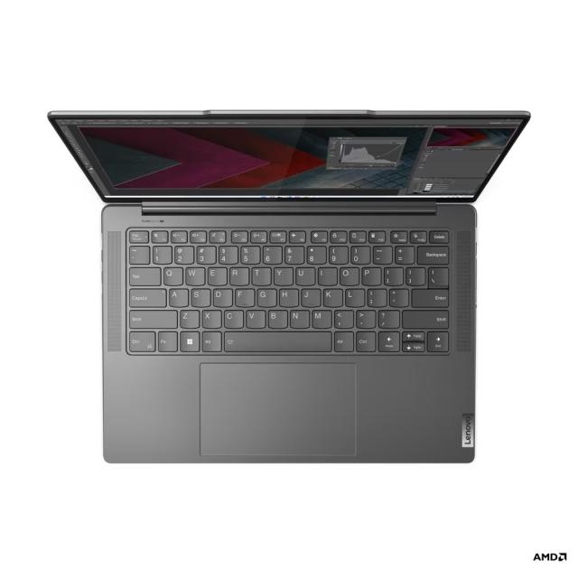 Лаптоп Lenovo Yoga Pro 7 14ARP8, 14.5" (36.83 cm), WQXGA, AMD Ryzen 7 7735HS (3.2/4.7GHz, 16M), AMD Radeon 680M, 16GB, 1TB SSD, 