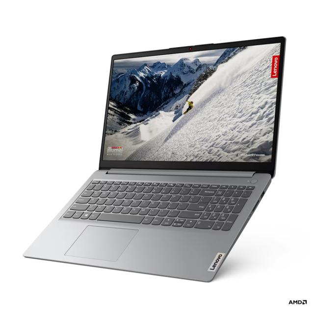Лаптоп Lenovo IdeaPad 1 15AMN7, 15.6'' (39.62 cm) TN, AMD Ryzen 5 7520U 4C (2.8 / 4.3GHz, 4MB), 8GB LPDDR5, 512GB SSD, Free DOS 