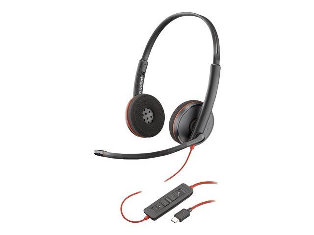 Слушалки HP Poly Blackwire 3220 Stereo USB-C Headset +USB-C/A Adapter Bulk 