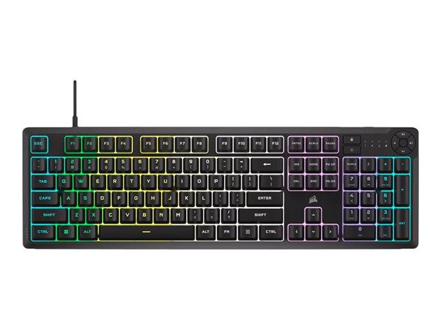 Клавиатура Corsair K55 CORE RGB Gaming , 6 макро клавиша, RGB подсветка, черна, USB