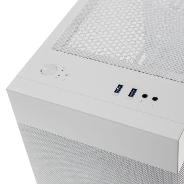 Кутия Lian-Li LANCOOL 205M Mesh Snow, Micro-Tower, Tempered Glass, 2x USB 3.0, Micro ATX/Mini-ITX