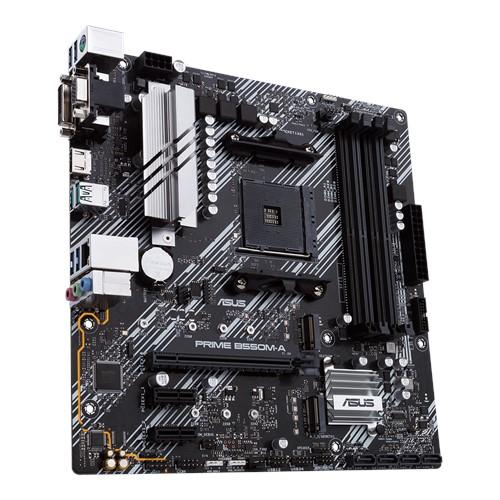 Дънна платка Asus PRIME B550M-A/CSM, B550, AM4, 4x DDR4, PCI-E 4.0, 4x SATA 6Gb/s, 2x M.2, HDMI, DVI, VGA, Micro ATX