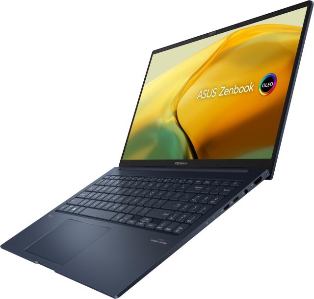 Лаптоп ASUS Zenbook 15 OLED UM3504DA-MA211, 15.6'' (39.62 cm), 2.8K, AMD Ryzen 5 7535U (2.9/4.55GHz, 16M), AMD Radeon 660M, 16GB LPDDR5, 512GB SSD, Free DOS