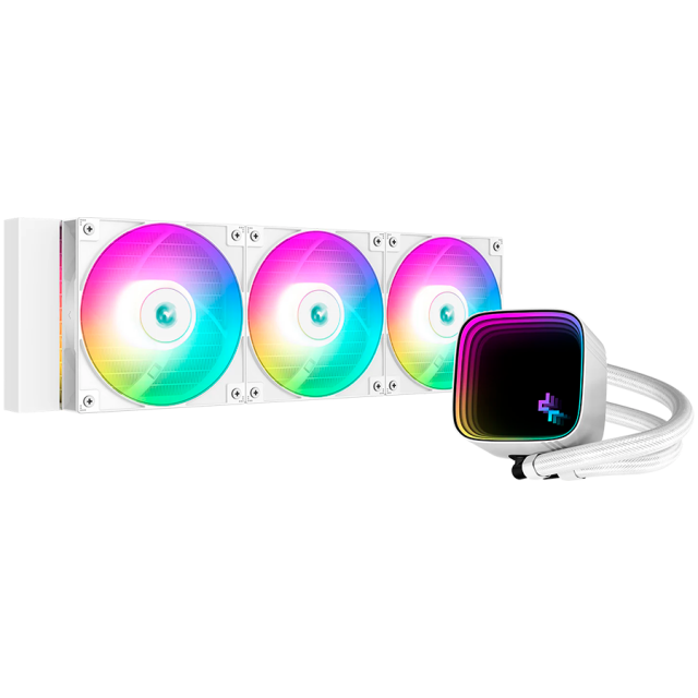 Охлаждаща система DeepCool LS720 SE White, 360mm CPU Liquid Cooler, ARGB, LGA 1700/1200/1151/1150/1155, AMD AM5/AM4 