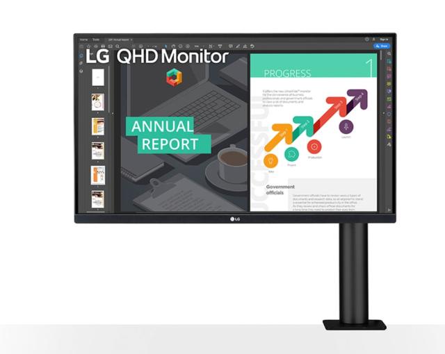 Монитор LG 27QN880-B, 27" Wide LED, QHD Ergo (2560x1440) IPS Display, sRGB 99%, 75Hz, 5ms, 1000:1, Mega DFC, 350 cd/m2, AMD FreeSync, MAXX Audio 5W x 2, USB type-C, HDMI, Reader Mode, DisplayPort, Headphone out, Tilt, Height (Range), Swivel, Pivot, B