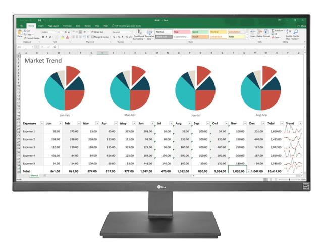 Монитор LG 27UK670-B, 27" Wide LED, IPS Panel Anti-Glare, sRGB 99%, Cinema Screen, 5ms, 1000:1, 300 cd/m2, 3840x2160, USB type-C, HDMI, DisplayPort, Radeon FreeSync, Headphone out, Tilt, Height (Range), Pivot, Black