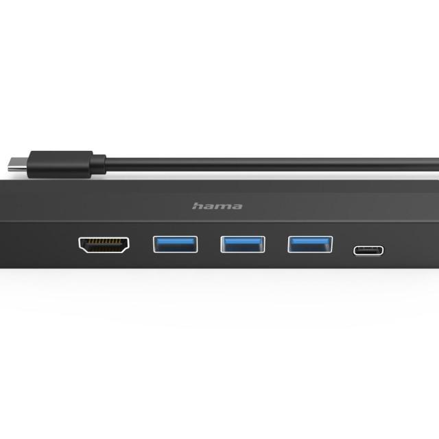 HAMA USB-C хъб, мултипорт, 6 порта, 3 x USB-A, USB-C, HDMI™, LAN/Ethernet