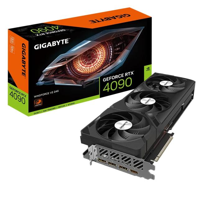 Видео карта GIGABYTE GeForce RTX 4090 WINDFORCE 24GB GDDR6X, 384-bit, HDMI, 3x DP