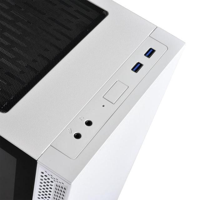 Кутия Lian-Li LANCOOL 205 Mid-Tower, Tempered Glass, USB 3.0 x 2, ATX/M-ATX/Mini-ITX, Бяла