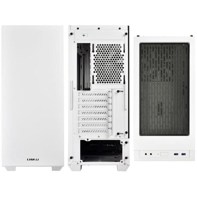 Кутия Lian-Li LANCOOL 205 Mid-Tower, Tempered Glass, USB 3.0 x 2, ATX/M-ATX/Mini-ITX, Бяла