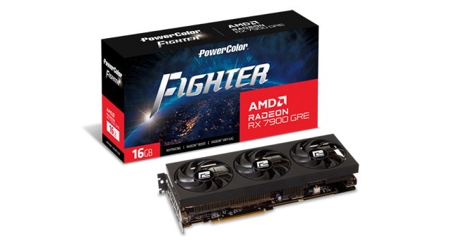 Видео карта Powercolor AMD RADEON Fighter RX 7900 GRE 16GB GDDR6, 256-bit, HDMI, 3xDP