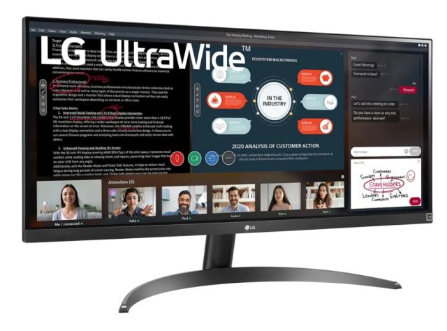 Монитор LG 29WP500-B, 29" UltraWide AG, IPS Panel, 21:9, 5ms, CR 1000:1, 250 cd/m2, 21:9, 2560x1080, HDR 10, sRGB 99% , sRGB 90% (CIE1931), Radeon FreeSync, Reader Mode, 75Hz, HDMI, Tilt, Headphone Out, Black