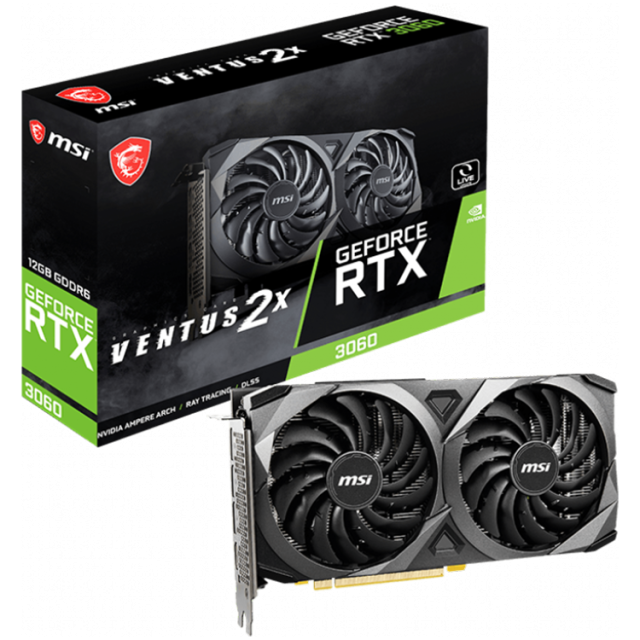Видео карта MSI Nvidia GeForce RTX3060 VENTUS 2X, 12GB GDDR6, 192-bit, 3x DisplayPort, HDMI
