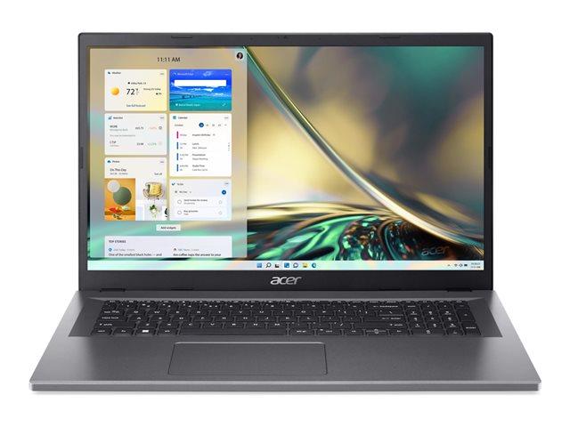 Лаптоп Acer Aspire 3 A317-55P-399Z, 17.3", Full HD, Intel Core i3-N305 8C (1.8/3.8GHz, 6MB cache), Intel UHD Graphics 32EUs, 16GB LPDDR5, 512GB SSD, Free DOS