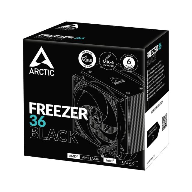 Охладител за процесор Arctic Freezer 36 Black - LGA1851/LGA1700/AM5