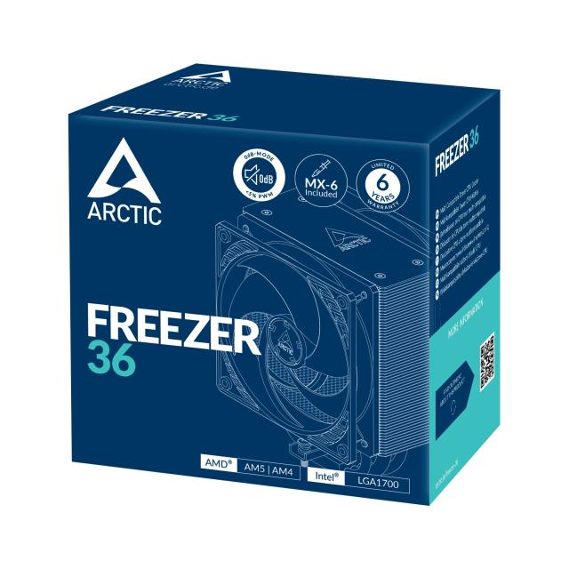 Охладител за процесор Arctic Freezer 36, LGA1851/LGA1700/AM5