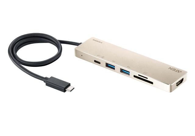 Мултипортов адаптер ATEN UH3239, USB-C, Power Pass-Through