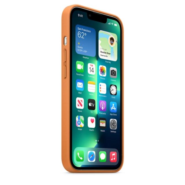 Калъф Apple iPhone 13 Pro Leather Case with MagSafe - Golden Brown