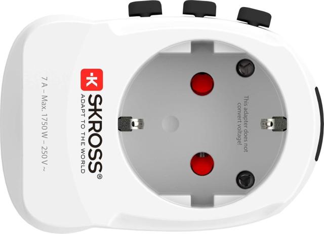 Адаптер SKROSS PRO Light USB, 1.302472, World, Бял