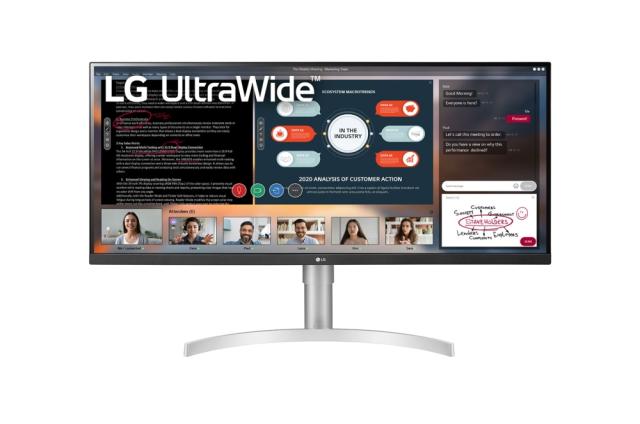 Монитор LG 34WN650-W, 34" UltraWide AG, IPS Panel, 5ms, CR 1000:1, 400 cd/m2, 21:9, 2560x1080, HDR 400, sRGB over 99% , Radeon FreeSync, Reader Mode, 75Hz, HDMI, DisplayPort, SpeakermMaxx Audio 7Wx2, Tilt, Height Adjustable, Headphone Out, Black