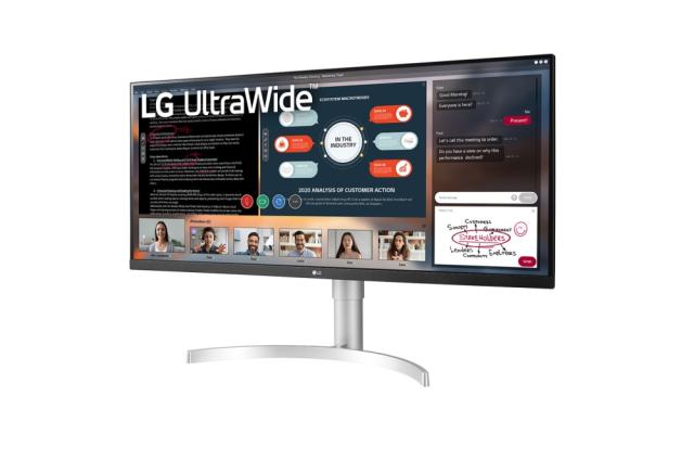 Монитор LG 34WN650-W, 34" UltraWide AG, IPS Panel, 5ms, CR 1000:1, 400 cd/m2, 21:9, 2560x1080, HDR 400, sRGB over 99% , Radeon FreeSync, Reader Mode, 75Hz, HDMI, DisplayPort, SpeakermMaxx Audio 7Wx2, Tilt, Height Adjustable, Headphone Out, Black