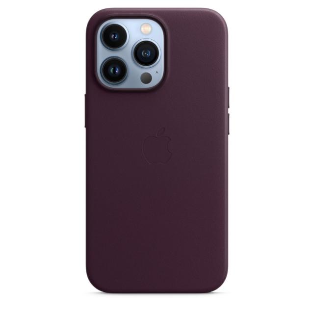 Калъф Apple iPhone 13 Pro Leather Case with MagSafe - Dark Cherry