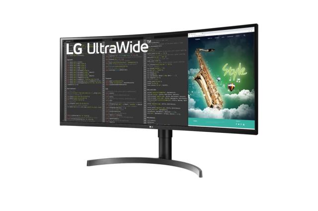 Монитор LG 35WN75C-B, 35" 21:9 UltraWide QHD Monitor(3440 x 1440) with HDR 10, AMD FreeSync, 5ms, 100Hz, 300 cd/m2, 2500:1 , sRGB 99%, USB 3.0, HDMI, USB type-C, DisplayPort, Headphone Out, Tilt, Height, Black