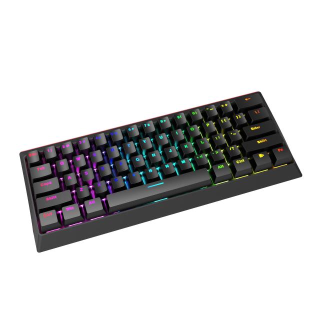 Marvo KG962G RGB, геймърска клавиатура Gaming Mechanical keyboard 61 keys TKL,  RED switches