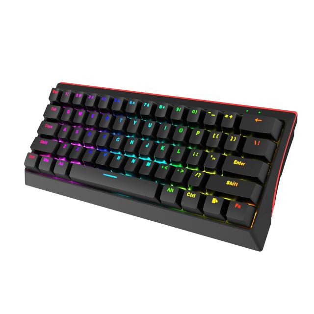 Marvo KG962G RGB, геймърска клавиатура Gaming Mechanical keyboard 61 keys TKL,  RED switches