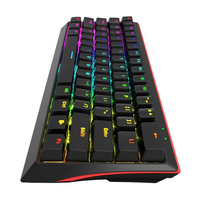 Marvo KG962G RGB, геймърска клавиатура Gaming Mechanical keyboard 61 keys TKL,  RED switches