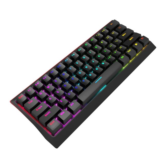 Marvo KG962G RGB, геймърска клавиатура Gaming Mechanical keyboard 61 keys TKL,  RED switches