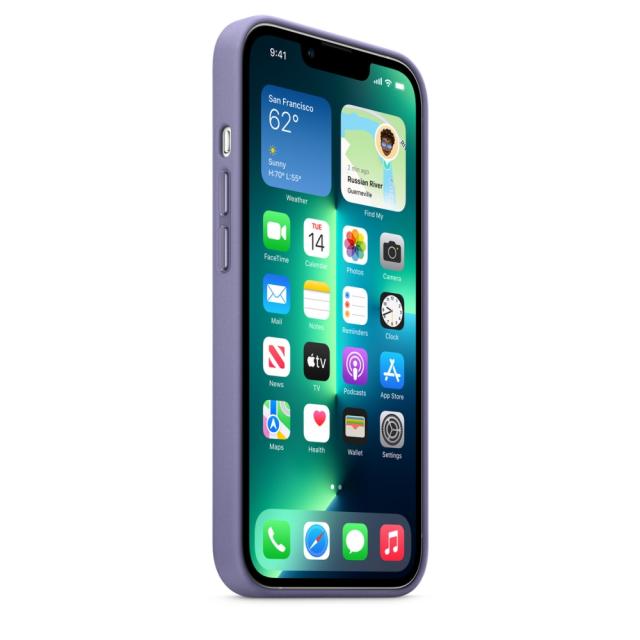Калъф Apple iPhone 13 Pro Leather Case with MagSafe - Wisteria