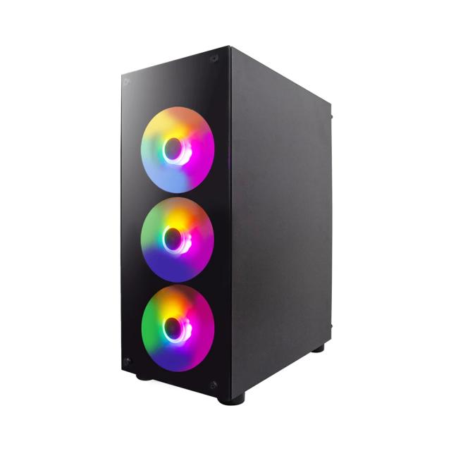 Кутия 1stPlayer Fire Dancing V3-B RGB, Middle Tower, 1 x USB 3.0, 2 x USB 2.0, ATX, mATX, Mini-ITX