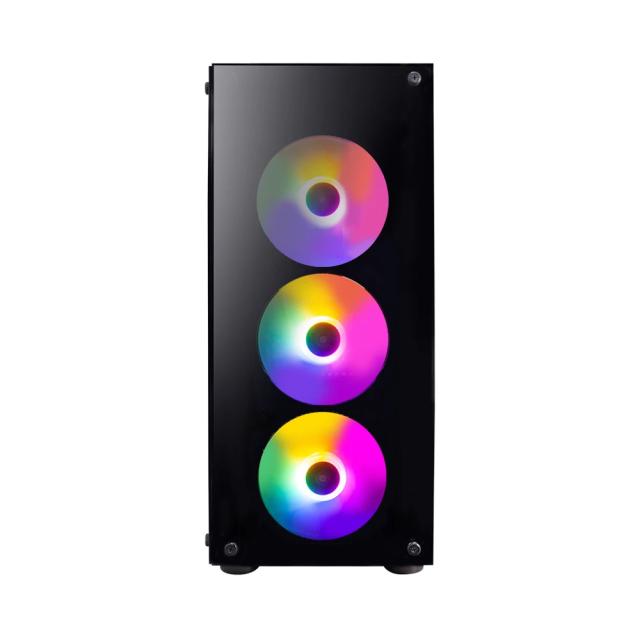 Кутия 1stPlayer Fire Dancing V3-B RGB, Middle Tower, 1 x USB 3.0, 2 x USB 2.0, ATX, mATX, Mini-ITX