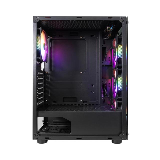 Кутия 1stPlayer Fire Dancing V3-B RGB, Middle Tower, 1 x USB 3.0, 2 x USB 2.0, ATX, mATX, Mini-ITX