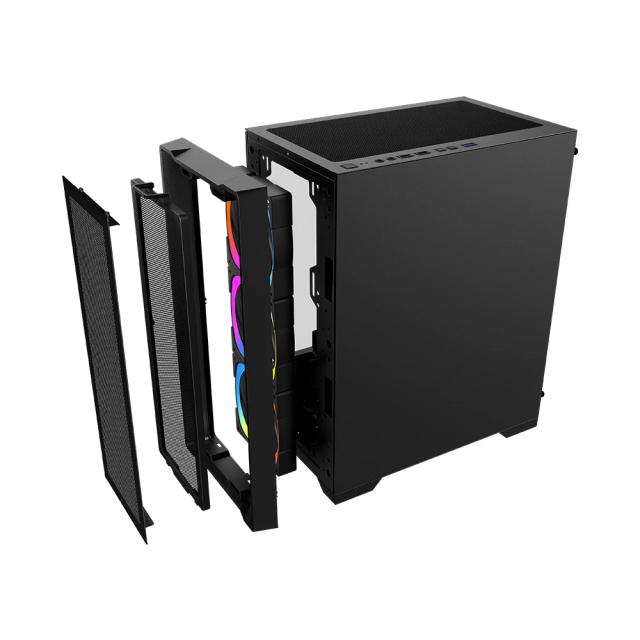 Кутия 1stPlayer TRILOBITE T4 Mesh Black, Mini Tower, 2 x USB 3.0, 1 x USB 2.0, mATX, Mini-ITX