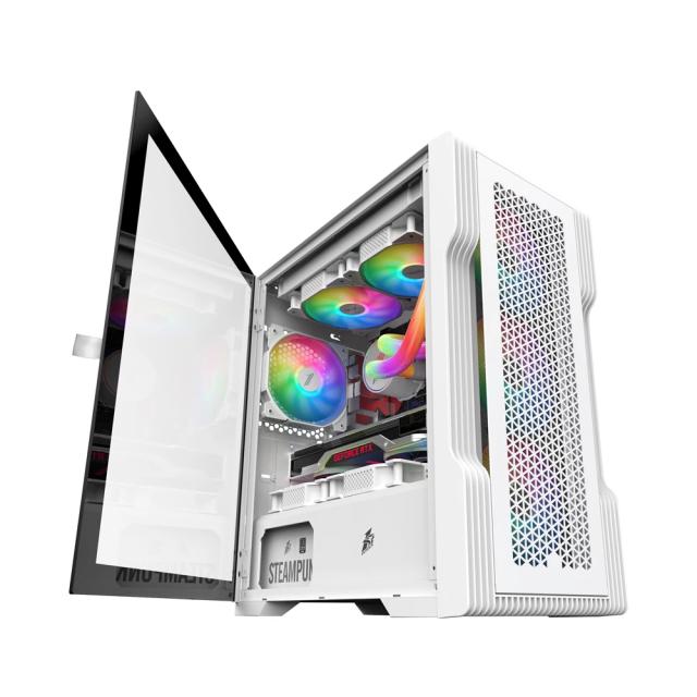 Кутия 1stPlayer TRILOBITE T3 Mesh White, Mini Tower, 2 x USB 3.0, 1 x USB 2.0, mATX, Mini-ITX