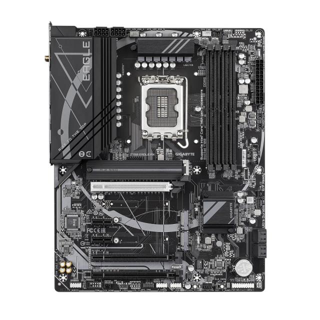 Дънна платка Gigabyte Z790 Eagle AX, Z790, LGA1700, DDR5, PCI-E 5.0, 3x M.2, 4x SATA 6Gb/s, Wi-Fi 6E, BLUETOOTH 5.3, HDMI, DP, ATX