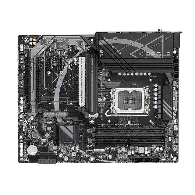 Дънна платка Gigabyte Z790 Eagle AX, Z790, LGA1700, DDR5, PCI-E 5.0, 3x M.2, 4x SATA 6Gb/s, Wi-Fi 6E, BLUETOOTH 5.3, HDMI, DP, ATX