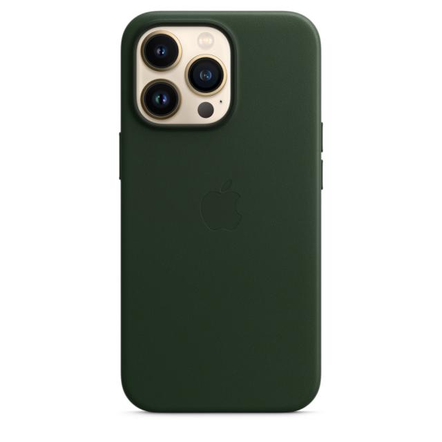 Калъф Apple iPhone 13 Pro Leather Case with MagSafe - Sequoia Green