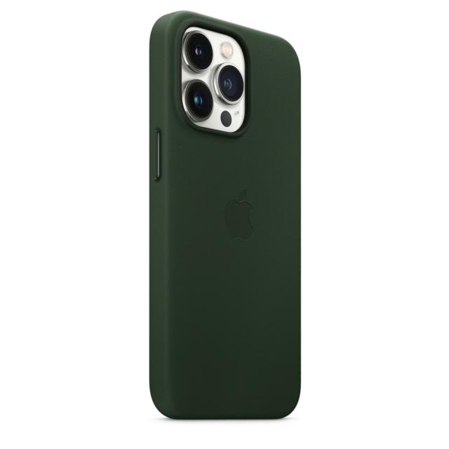 Калъф Apple iPhone 13 Pro Leather Case with MagSafe - Sequoia Green