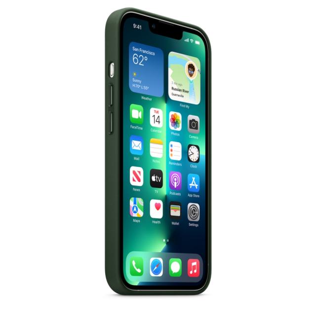 Калъф Apple iPhone 13 Pro Leather Case with MagSafe - Sequoia Green