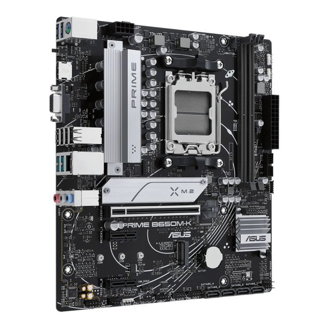 Дънна платка ASUS PRIME B650M-K, AM5, 2x DDR5, 2x M.2 slots and 4 x SATA 6Gb/s