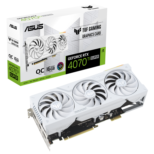 Видео карта ASUS TUF GAMING RTX 4070 TI SUPER BTF White OC 16GB GDDR6X, 