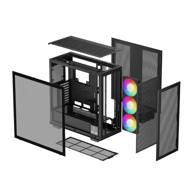 Кутия DeepCool MORPHEUS - Dual-Chamber, Big Tower, 1 x USB 3.1, Type-C 4 x USB 3.02, E-ATX, ATX, mATX, Mini-ITX 