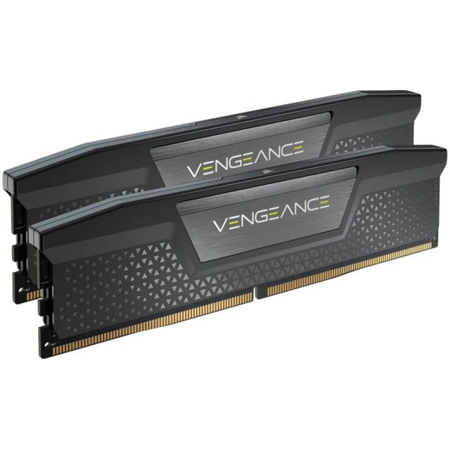 Памет CORSAIR VENGEANCE  64GB (2x32GB)  DDR5 6000MHz, CL38-44-44-96, 1.35V Std PMIC Intel XMP Memory - Black