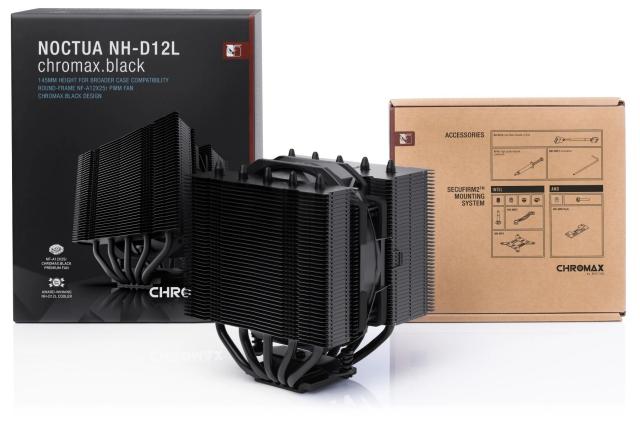 Охладител за процесор Noctua NH-D12L chromax.black, 4 pin PWM, Intel/AMD