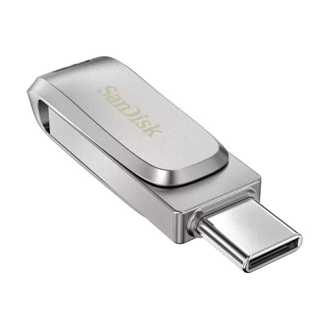 USB памет SanDisk Ultra Dual Drive Luxe, 1TB, USB 3.1 Gen 1, USB-C, Сребрист